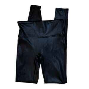 SPANX Liquid Leather High Rise Leggings Women’s Black